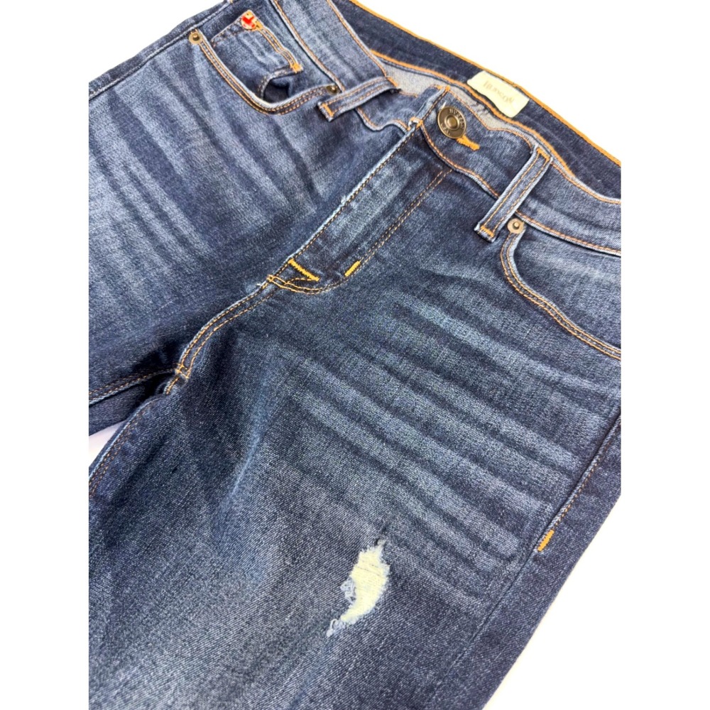 Hudson Skinny Jeans Womens 28 Dark Wash Distressed Stretch Denim Blue Pants